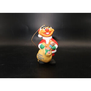 Grolier Sesame Street Ernie Ceramic Christmas Ornament 3" 1995 Vintage Holiday